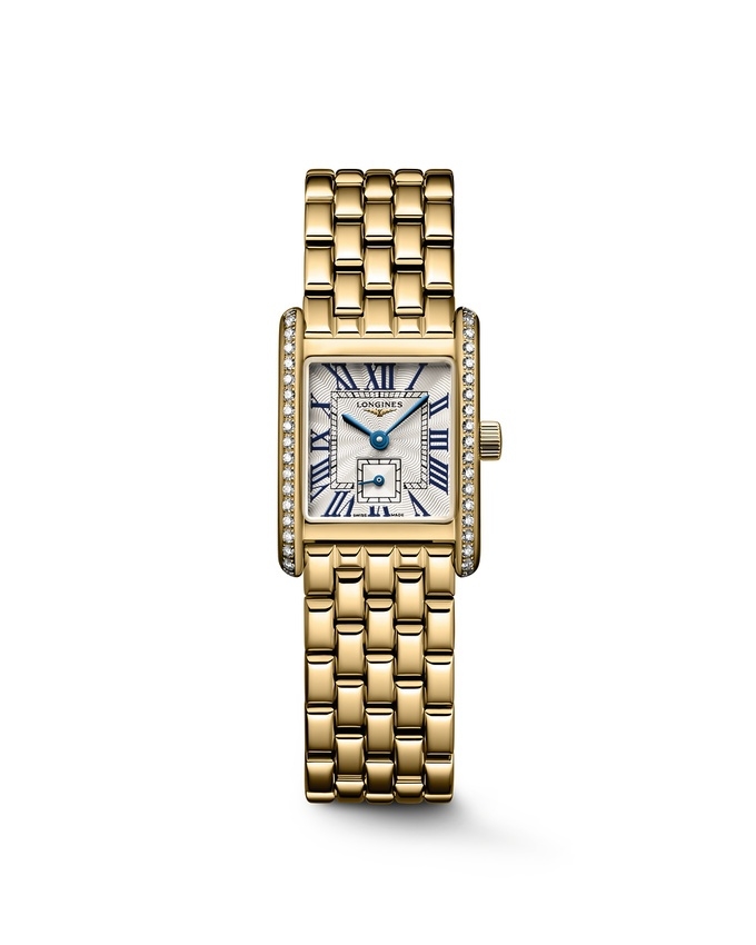 Longines L5.200.7.71.6 : Mini Dolcevita 21.5 Quartz Yellow Gold - Diamond / Silver / Bracelet