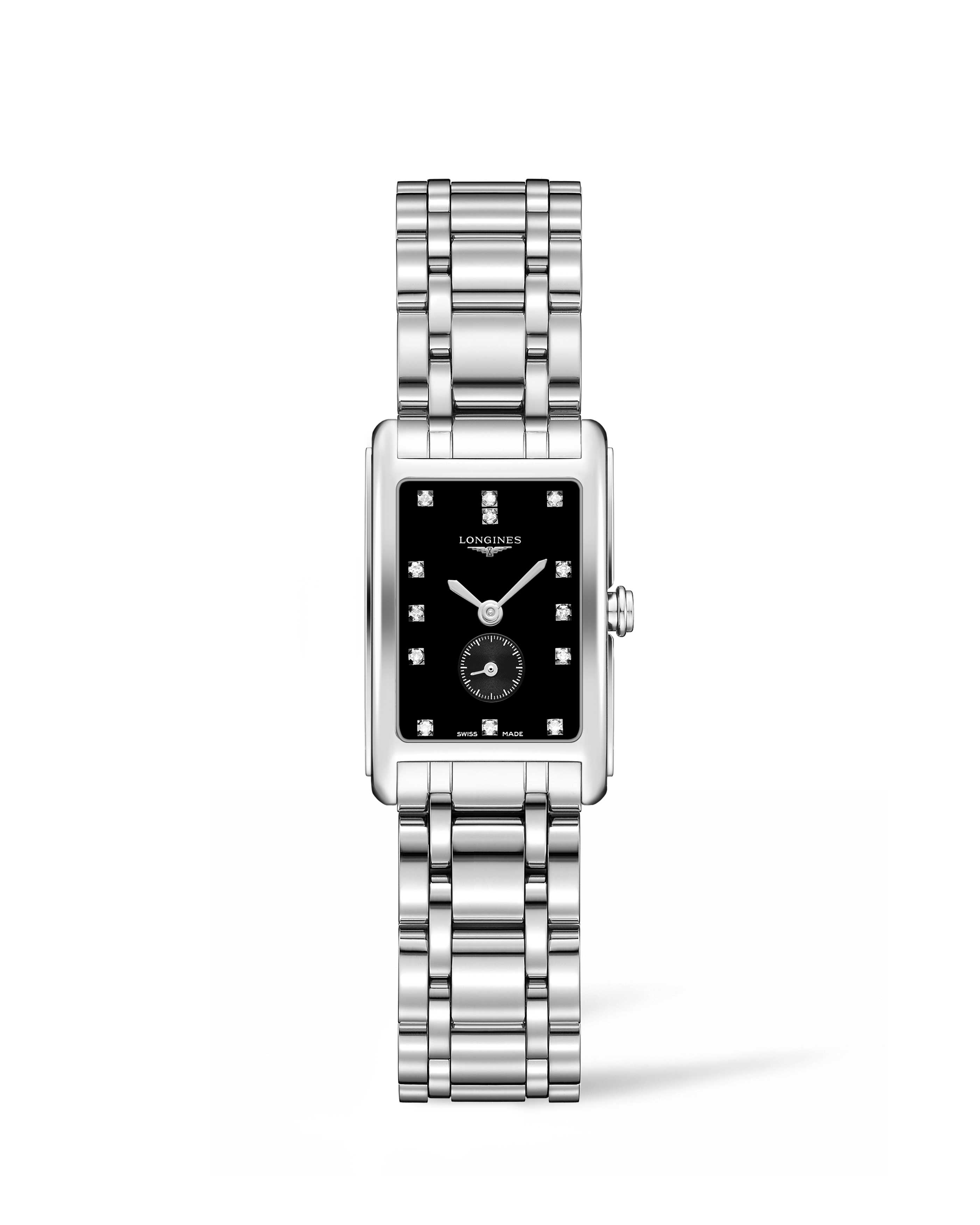 Longines L5.255.4.57.6 : DolceVita 20.5 Quartz Stainless Steel / Black / Bracelet