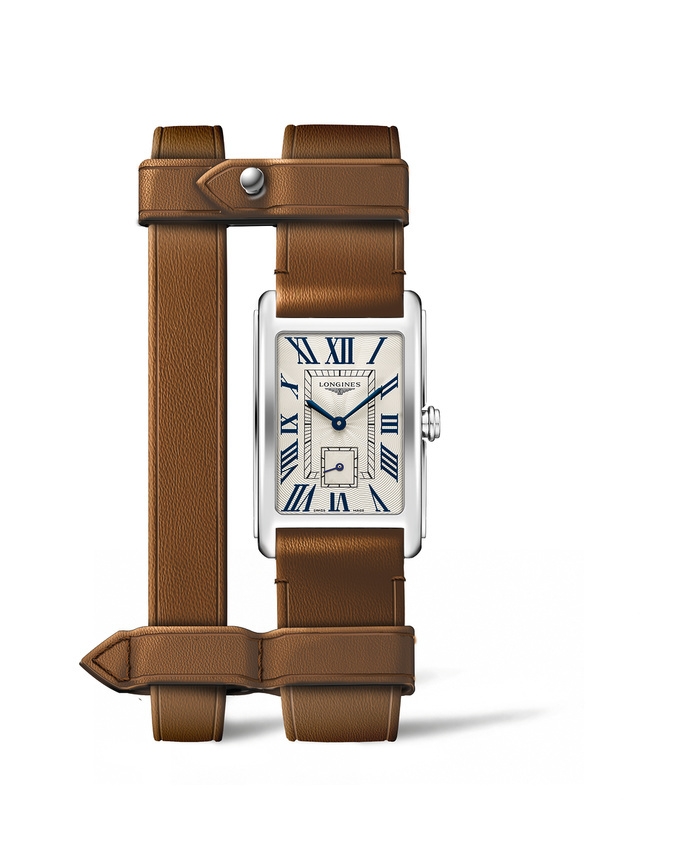 Longines L5.255.4.71.B : DolceVita 20.8 Quartz Stainless Steel / Silver - Roman / Yvy Leather