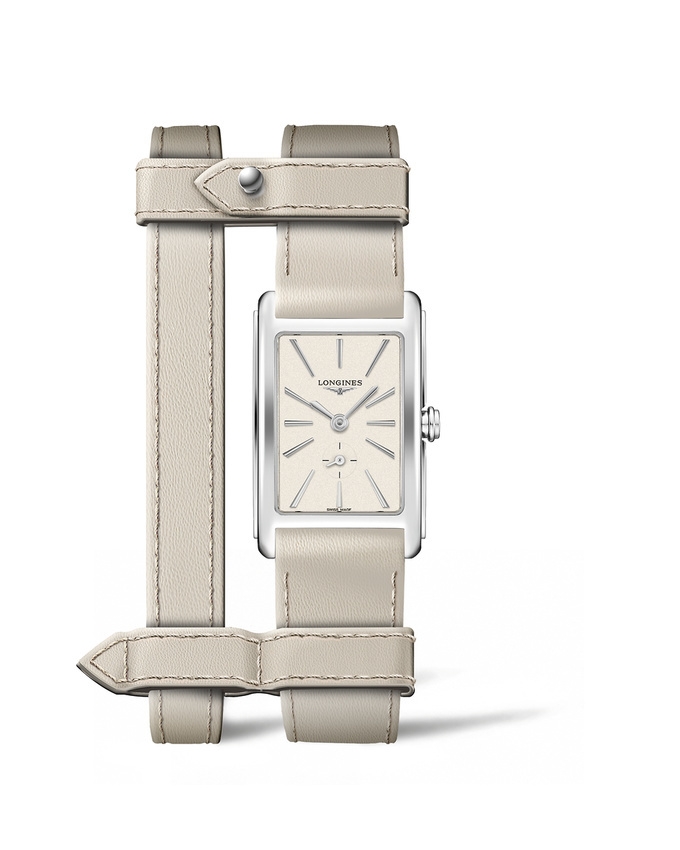 Longines L5.255.4.79.2 : DolceVita 20.8 Quartz Stainless Steel / Beige / Yvy Leather
