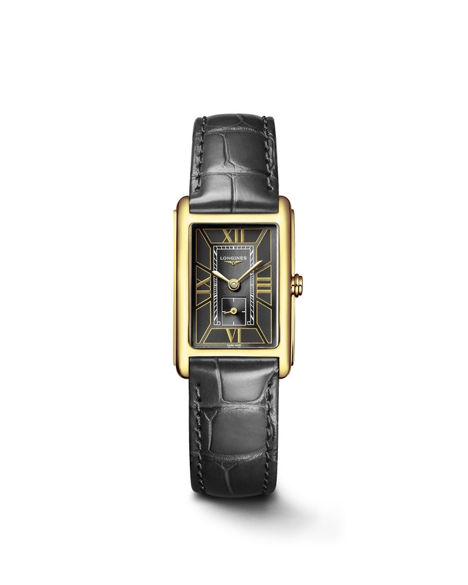 Longines L5.255.6.75.2 : DolceVita 20.5 Quartz Yellow Gold / Grey