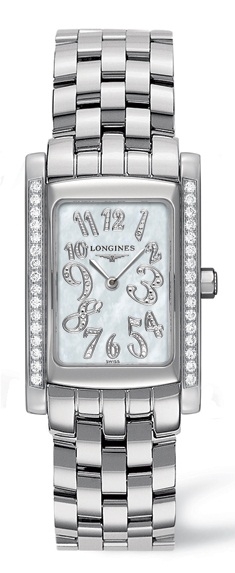 Longines L5.502.0.97.6 : DolceVita 22 Quartz Stainless Steel Diamond MOP