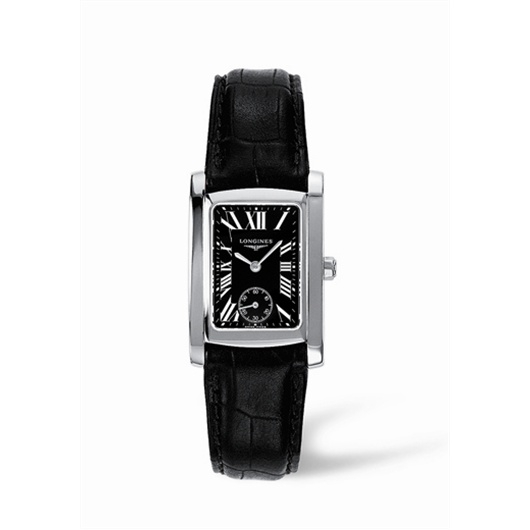 Longines L5.502.4.79.2 : DolceVita 22 Quartz Stainless Steel Black Roman