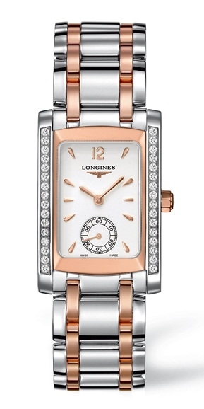 Longines L5.502.5.19.7 : DolceVita 22 Quartz Two Tone Pink Diamond