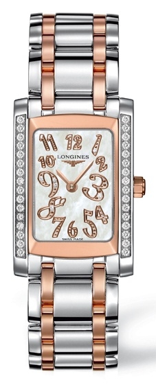 Longines L5.502.5.99.7 : DolceVita 22 Quartz Two Tone Pink Diamond