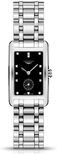 Longines L5.512.4.57.6 : DolceVita 23 Quartz Stainless Steel / Black / Bracelet