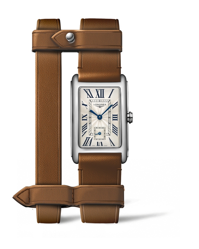 Longines L5.512.4.71.B : DolceVita 23 Quartz Stainless Steel / Silver - Roman / Yvy Leather