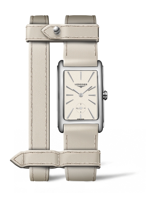 Longines L5.512.4.79.2 : DolceVita 23 Quartz Stainless Steel / Beige / Yvy Leather