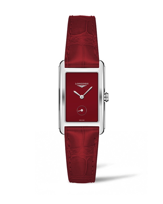 Longines L5.512.4.91.2 : DolceVita 23 Quartz Stainless Steel / Red