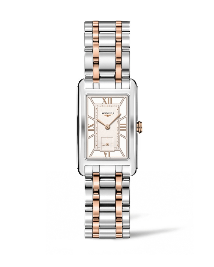 Longines L5.512.5.75.7 : DolceVita 23 Quartz Stainless Steel - Pink Gold / Two-Tone Roman / Bracelet