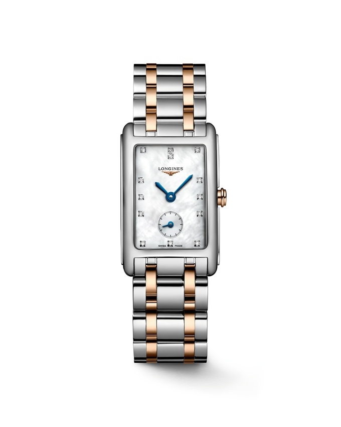 Longines L5.512.5.87.7 : DolceVita 23 Quartz Stainless Steel - Pink Gold / MOP - Diamond / Bracelet