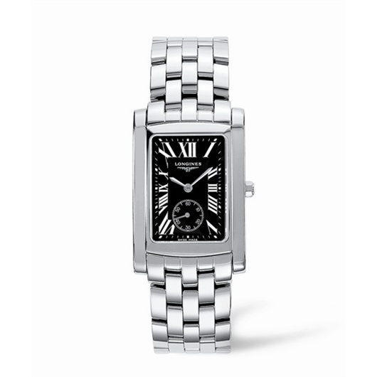 Longines L5.655.4.79.6 : DolceVita 26 Quartz Stainless Steel Black Roman