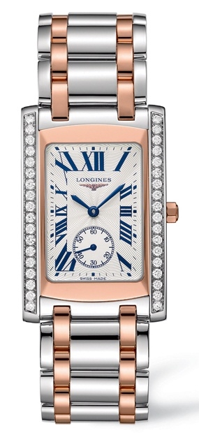 Longines L5.655.5.79.7 : DolceVita 22 Quartz Two Tone Pink Diamond