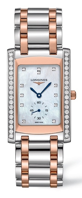 Longines L5.655.5.89.7 : DolceVita 22 Quartz Two Tone Pink Diamond