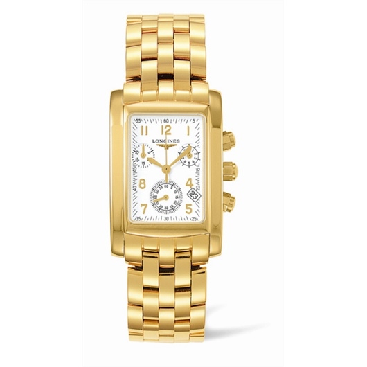 Longines L5.656.6.13.6 : DolceVita 28 Quartz Chronograph Gold