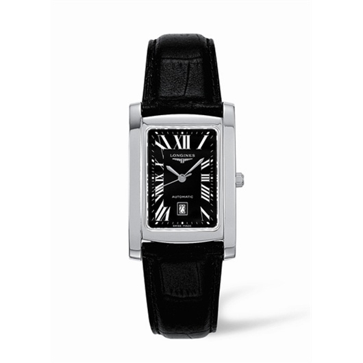 Longines L5.657.4.79.2 : DolceVita 26 Automatic Stainless Steel Black Roman
