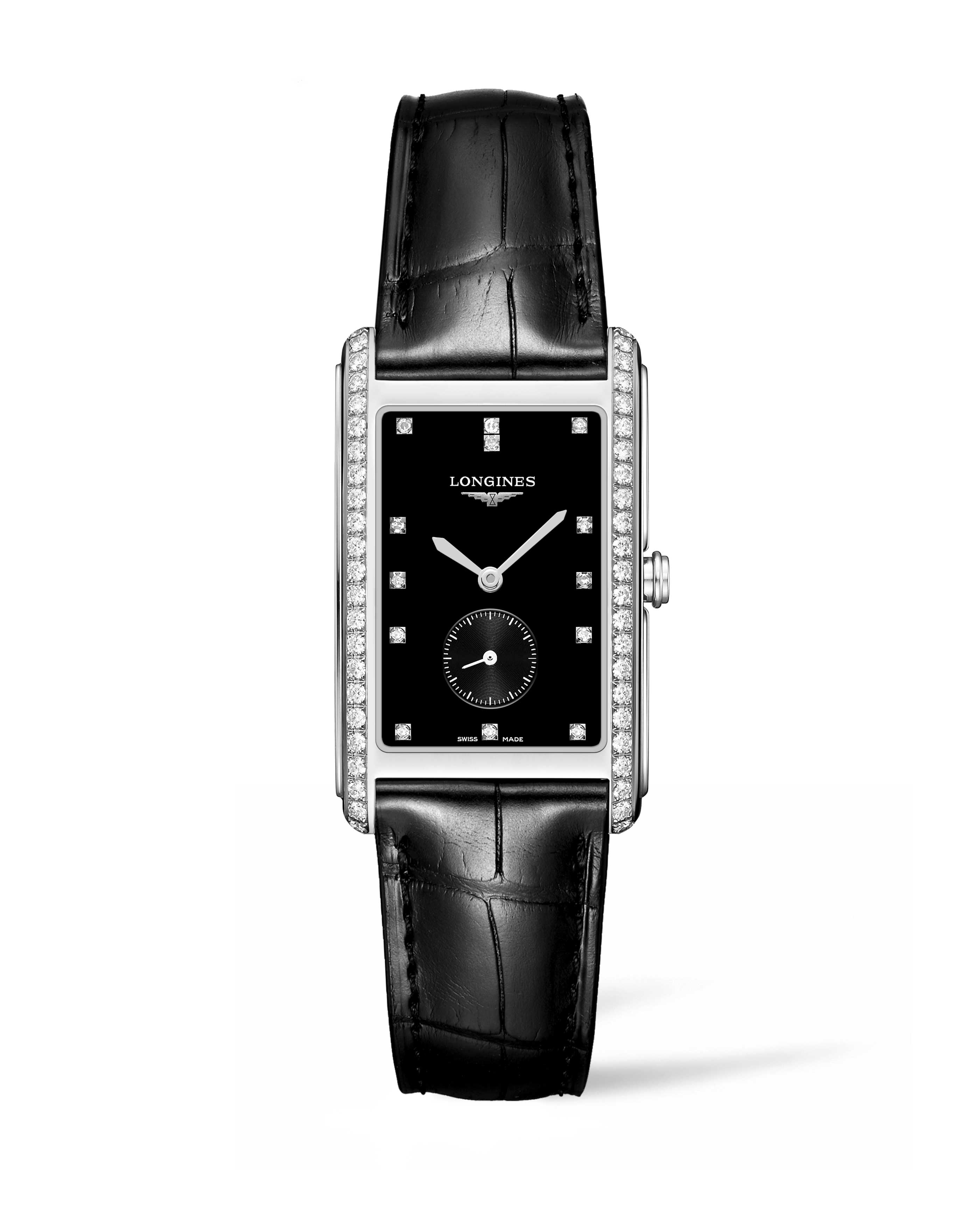 Longines L5.755.0.57.0 : DolceVita 25.8 Quartz Stainless Steel / Diamond / Black