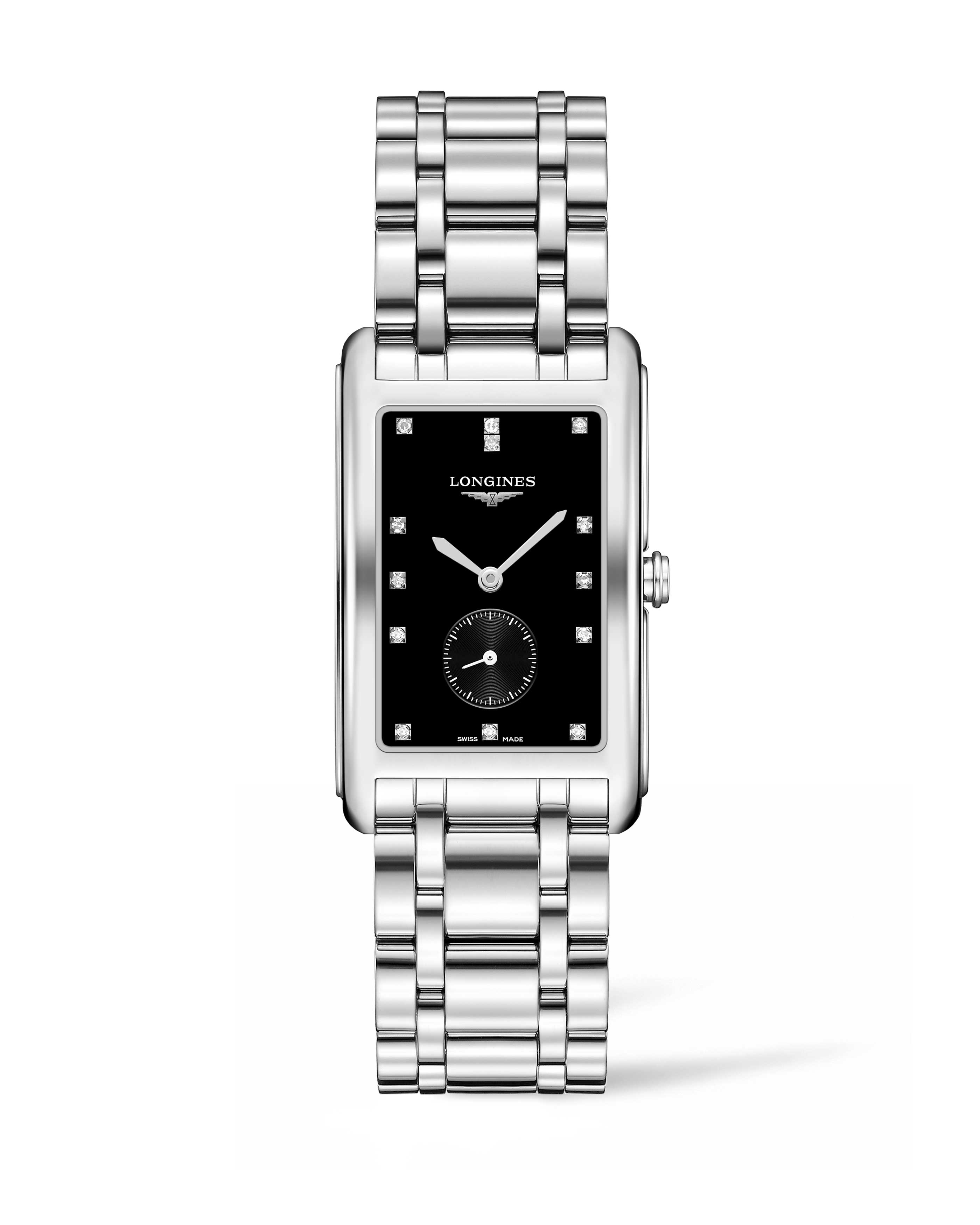 Longines L5.755.4.57.6 : DolceVita 25.8 Quartz Stainless Steel / Black / Bracelet
