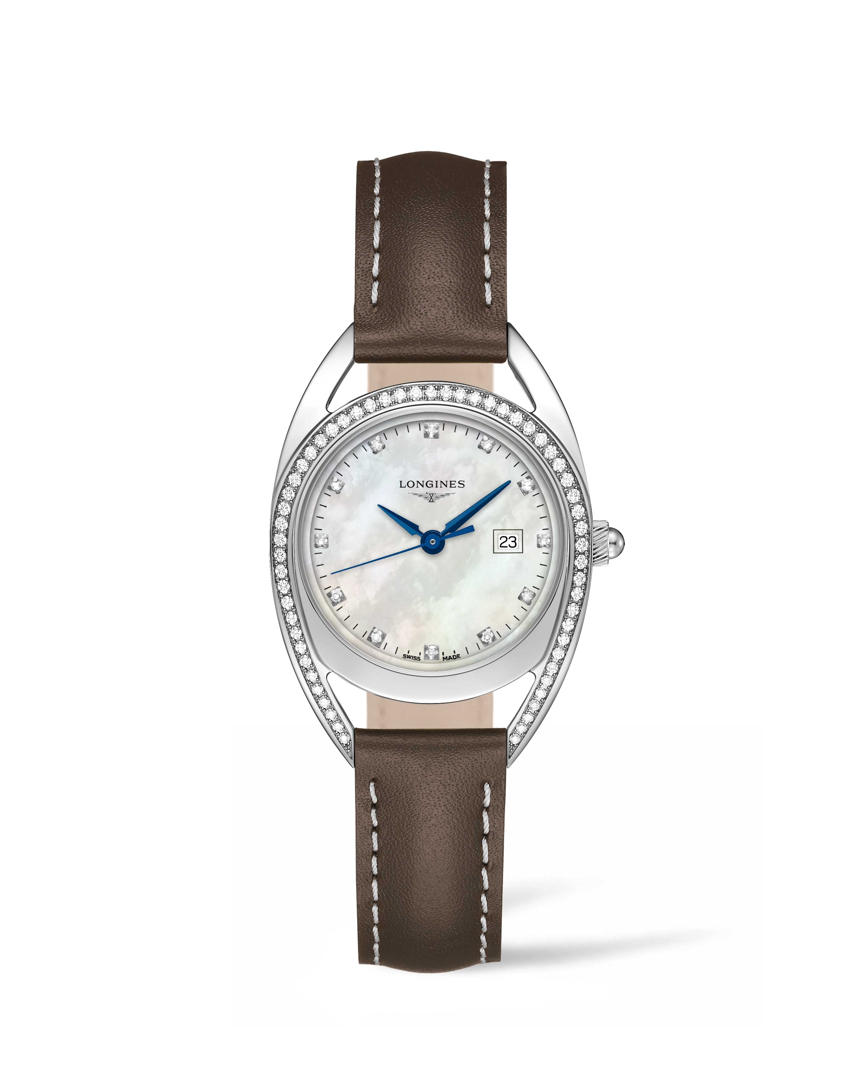 Longines L6.137.0.87.2 : Equestrian Horseshoe 30 Diamond / MOP