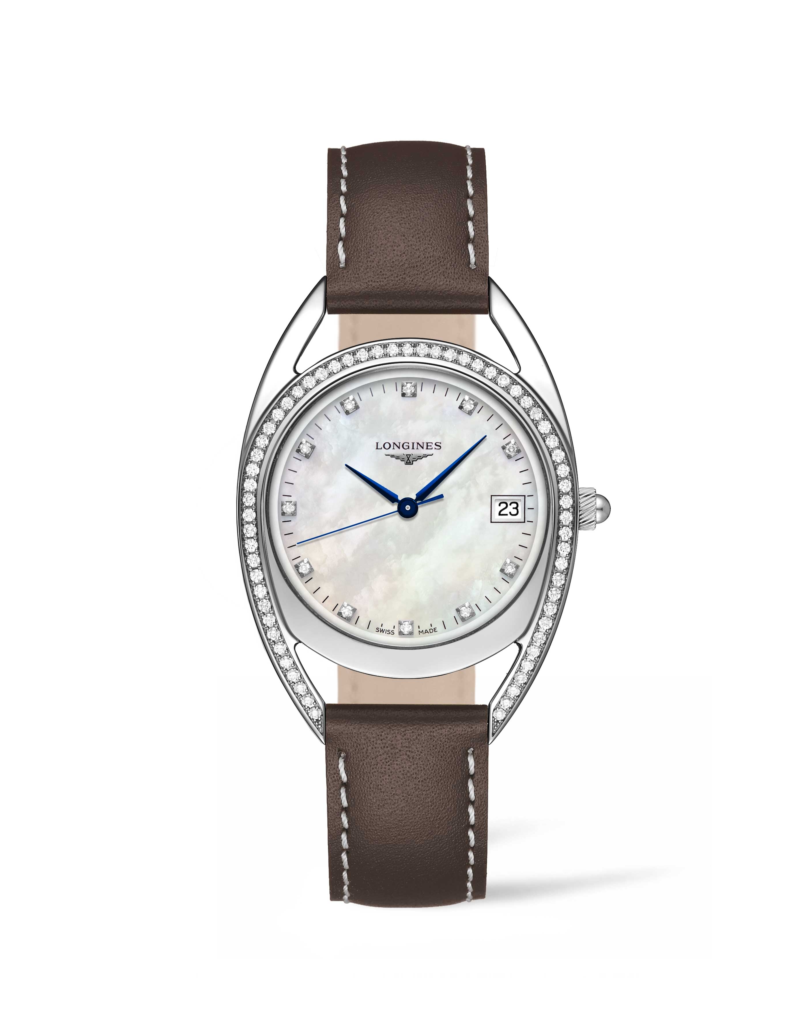 Longines L6.138.0.87.2 : Equestrian Horseshoe 34 Diamond / MOP
