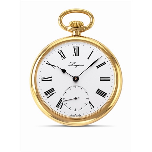 Longines L7.014.2.11.1 : Pocket Watch Gold-Plated / White - Roman