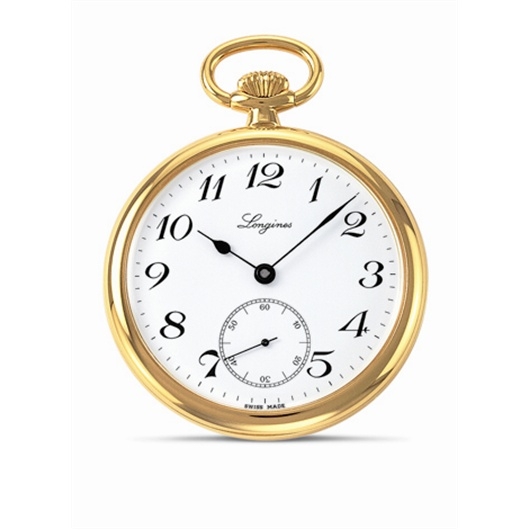 Longines L7.014.2.13.1 : Pocket Watch Gold-Plated / White - Arabic