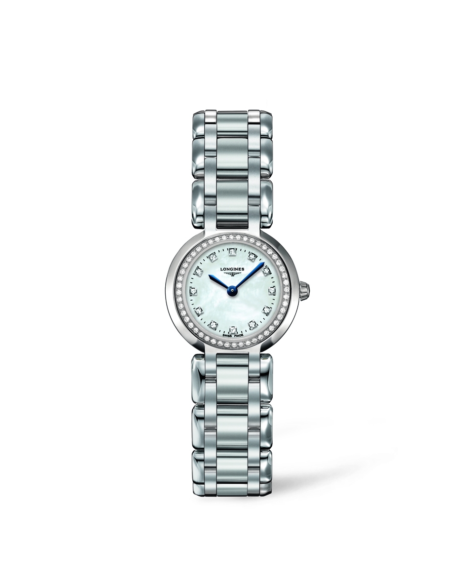 Longines L8.109.0.87.6 : PrimaLuna Quartz 23 Diamond MOP