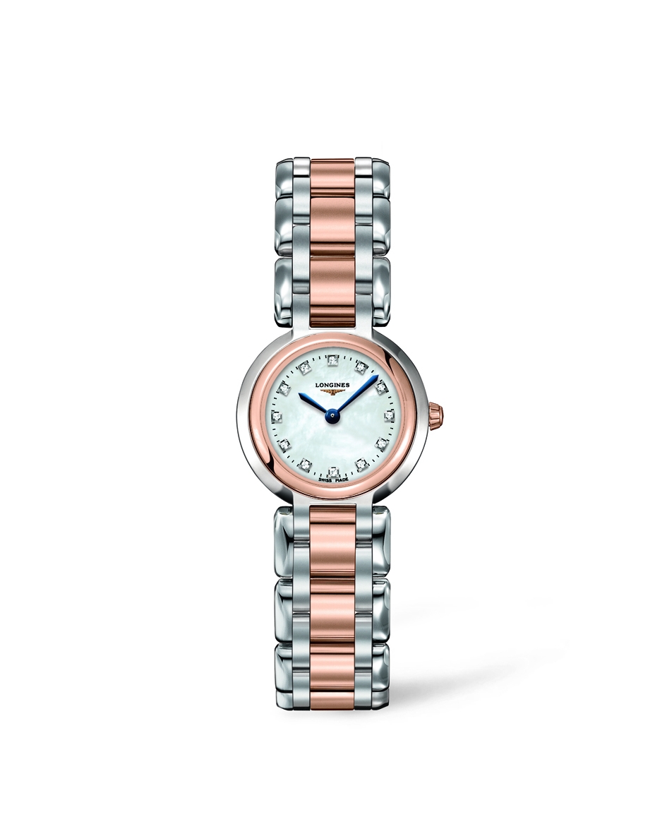 Longines L8.109.5.87.6 : PrimaLuna Quartz 23 Two Tone Pink MOP