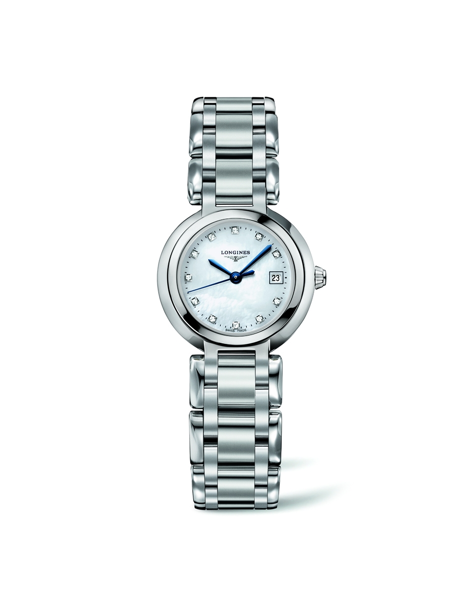 Longines L8.110.4.87.6 : PrimaLuna Quartz 26.5 Stainless Steel / MOP / Bracelet
