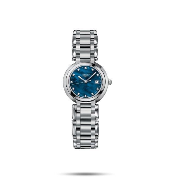 Longines L8.110.4.98.6 : PrimaLuna Quartz 26.5 Stainless Steel / Blue MOP / Bracelet