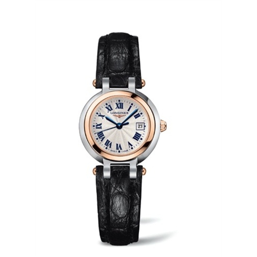 Longines L8.110.5.78.2 : PrimaLuna Quartz 26.5 Stainless Steel / Pink Gold / Silver - Roman