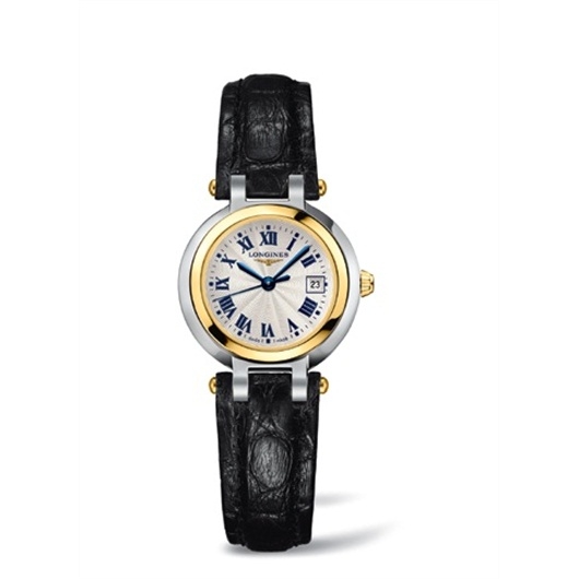 Longines L8.110.5.91.2 : PrimaLuna Quartz 26.5 Stainless Steel / Yellow Gold / Silver - Roman