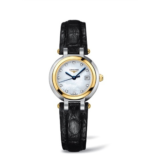 Longines L8.110.5.93.2 : PrimaLuna Quartz 26.5 Stainless Steel / Yellow Gold / MOP