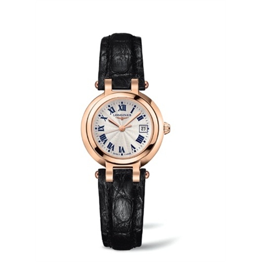 Longines L8.110.8.78.2 : PrimaLuna Quartz 26.5 Pink Gold / Silver - Roman