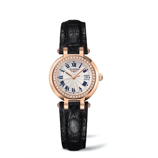 Longines L8.110.9.78.2 : PrimaLuna Quartz 26.5 Pink Gold / Diamond / Silver - Roman