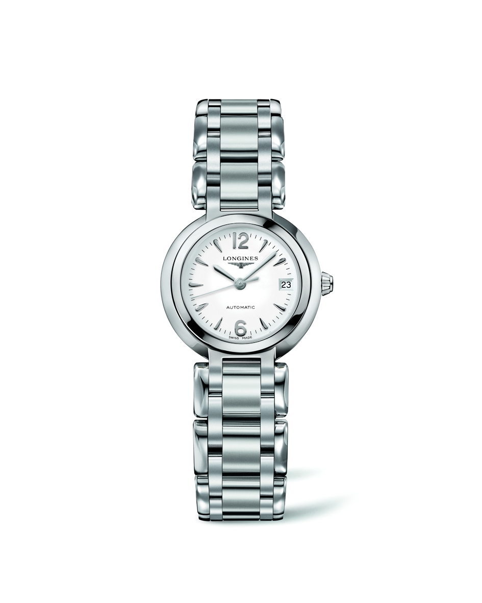 Longines L8.111.4.16.6 : PrimaLuna Automatic 26.5 Stainless Steel / White / Bracelet