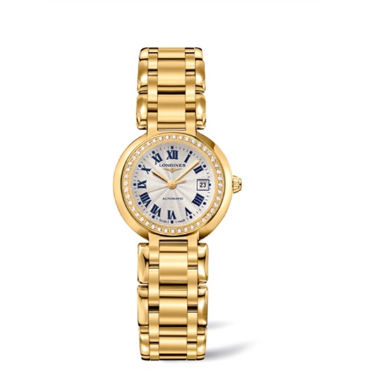 Longines L8.111.7.78.6 : PrimaLuna Automatic 26.5 Yellow Gold Diamond