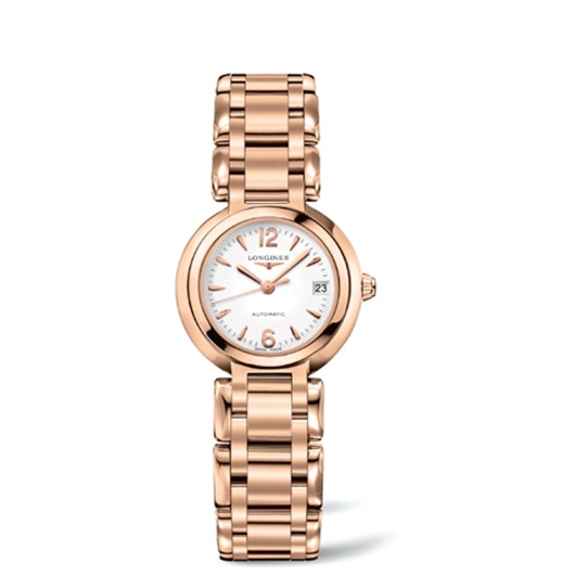 Longines L8.111.8.16.6 : PrimaLuna Automatic 26.5 Pink Gold Arabic