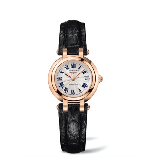 Longines L8.111.8.78.2 : PrimaLuna Automatic 26.5 Pink Gold Leather