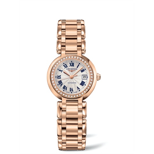 Longines L8.111.9.78.6 : PrimaLuna Automatic 26.5 Pink Gold Diamond