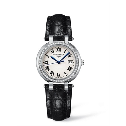 Longines L8.112.0.71.2 : PrimaLuna Quartz 30 Stainless Steel / Diamond / Silver - Roman