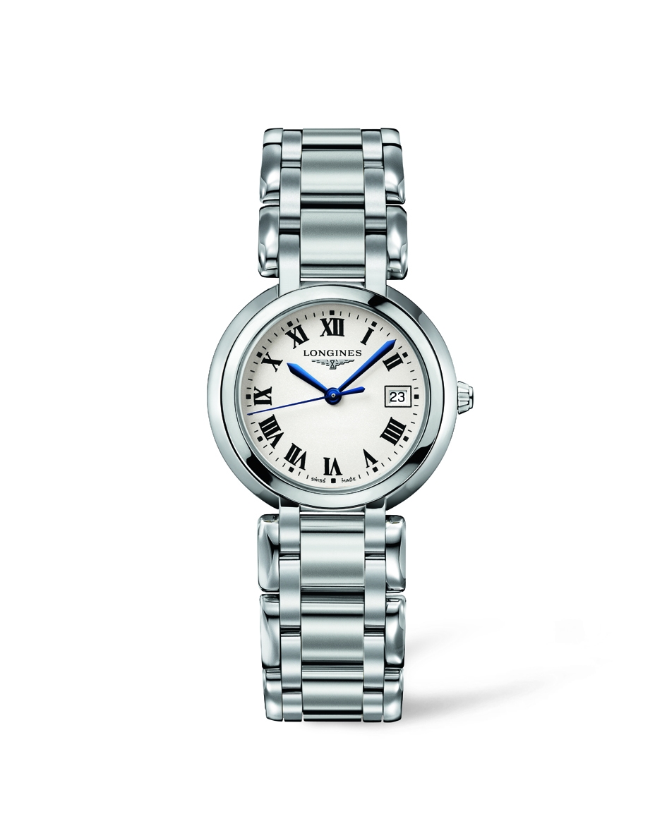 Longines L8.112.4.71.6 : PrimaLuna Quartz 30 Stainless Steel / Silver - Roman / Bracelet