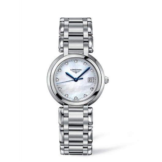 Longines L8.112.4.87.6 : PrimaLuna Quartz 30 Stainless Steel / MOP / Bracelet