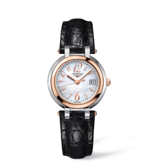 Longines L8.112.5.83.2 : PrimaLuna Quartz 30 Stainless Steel / Pink Gold / MOP - Arabic