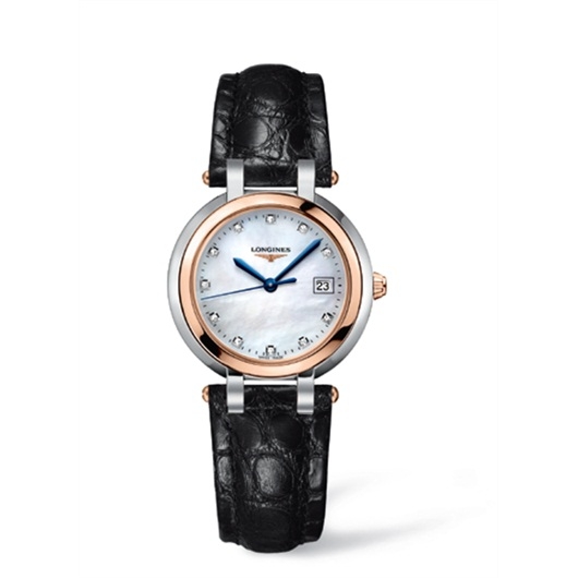 Longines L8.112.5.87.2 : PrimaLuna Quartz 30 Stainless Steel / Pink Gold / MOP