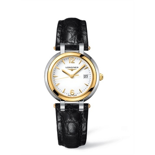 Longines L8.112.5.90.2 : PrimaLuna Quartz 30 Stainless Steel / Yellow Gold / White