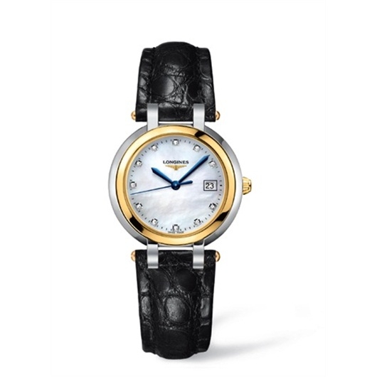 Longines L8.112.5.93.2 : PrimaLuna Quartz 30 Stainless Steel / Yellow Gold / MOP