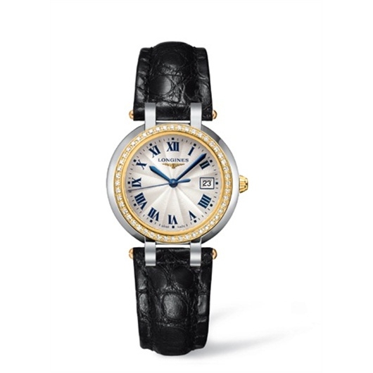 Longines L8.112.5.95.2 : PrimaLuna Quartz 30 Stainless Steel / Yellow Gold / Diamond / Silver - Roman