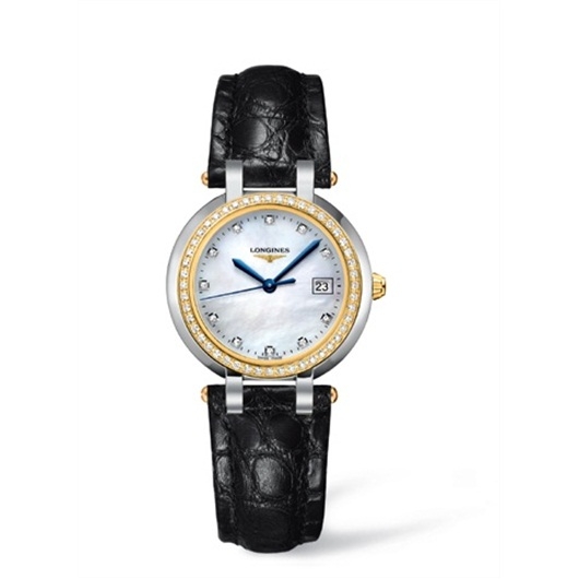Longines L8.112.5.97.2 : PrimaLuna Quartz 30 Stainless Steel / Yellow Gold / Diamond / MOP
