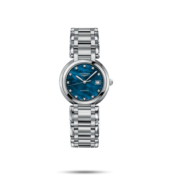 Longines L8.113.4.98.6 : PrimaLuna Automatic 30 Stainless Steel / Blue MOP / Bracelet